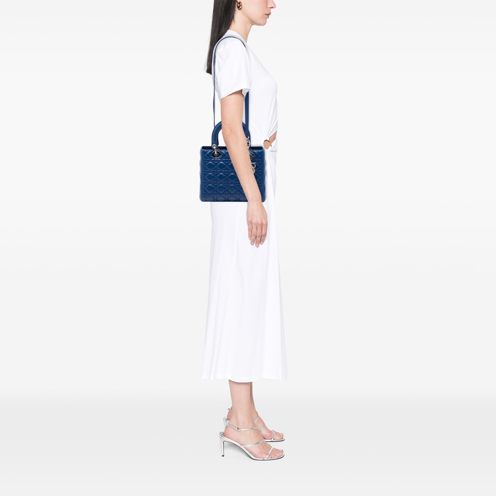 Medium Lambskin Cannage Lady Dior - Image 6