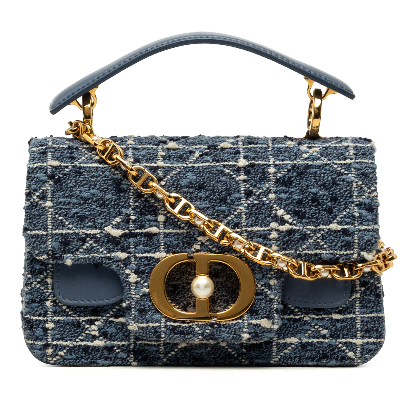 Mini Tweed Cannage Jolie Top Handle Bag - Image 1