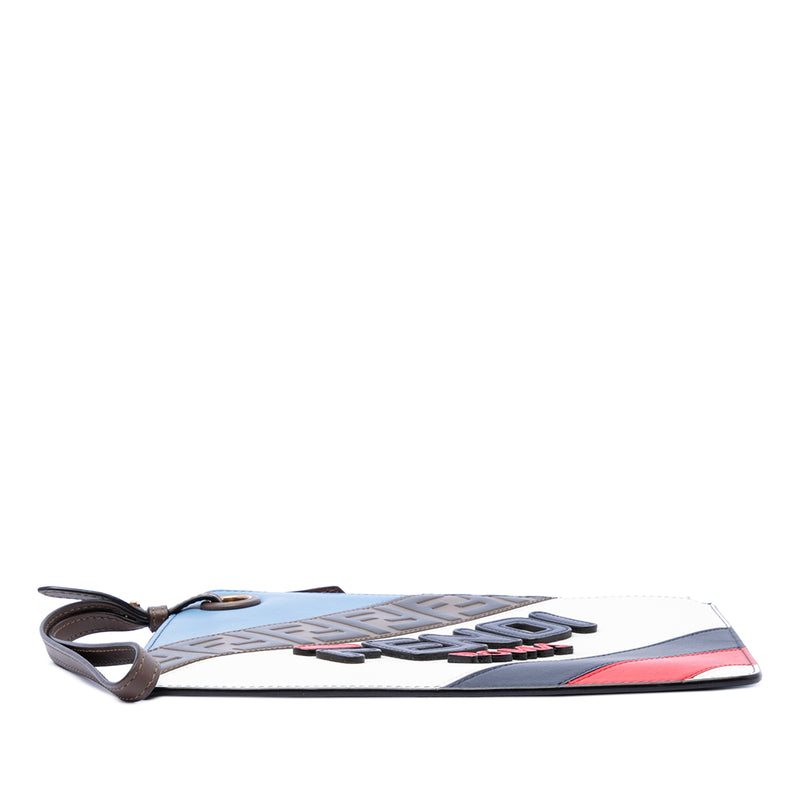 Fila Mania Multicolor Zucca Embossed Leather Clutch - Image 3