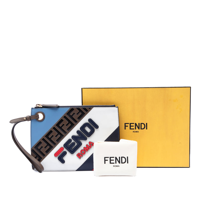 Fila Mania Multicolor Zucca Embossed Leather Clutch - Image 7