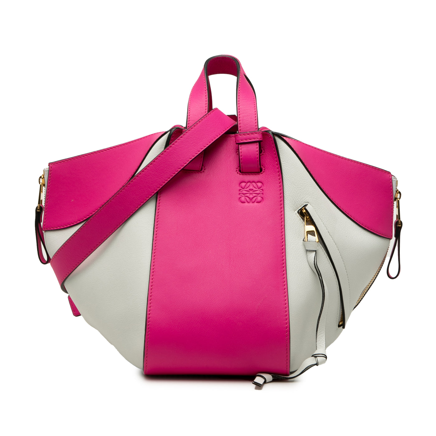 Small Bicolor Calfskin Hammock Bag - Image 1