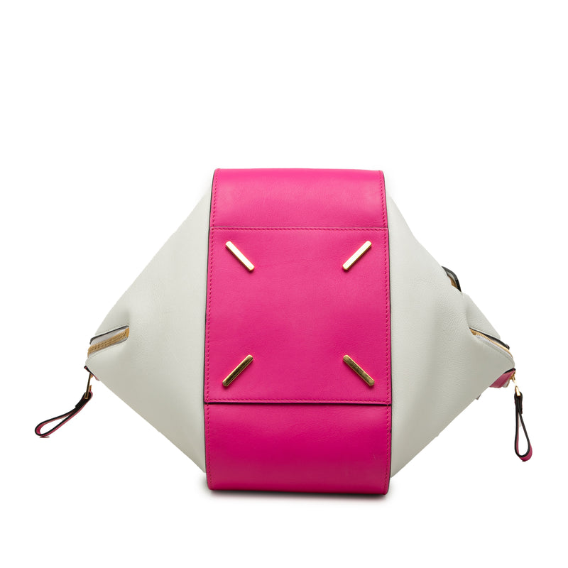 Small Bicolor Calfskin Hammock Bag - Image 3