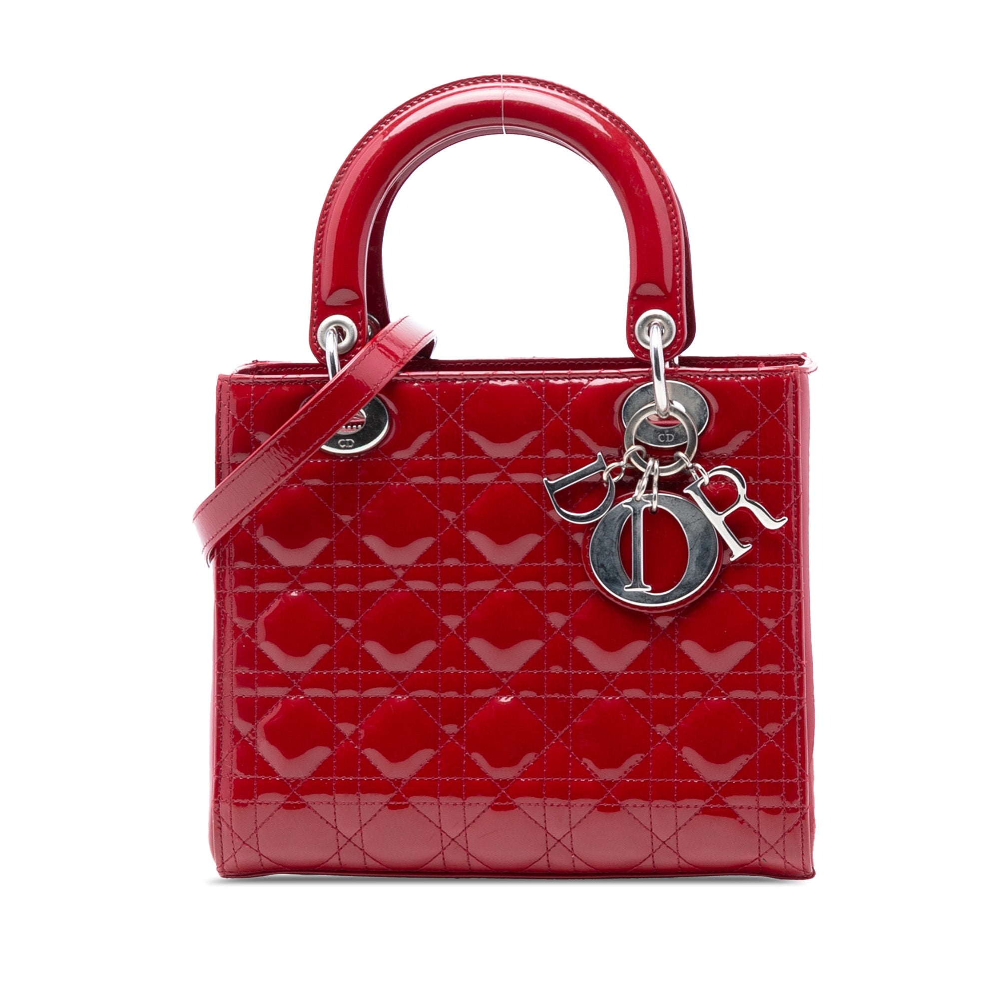 Medium Patent Cannage Lady Dior - Image 1