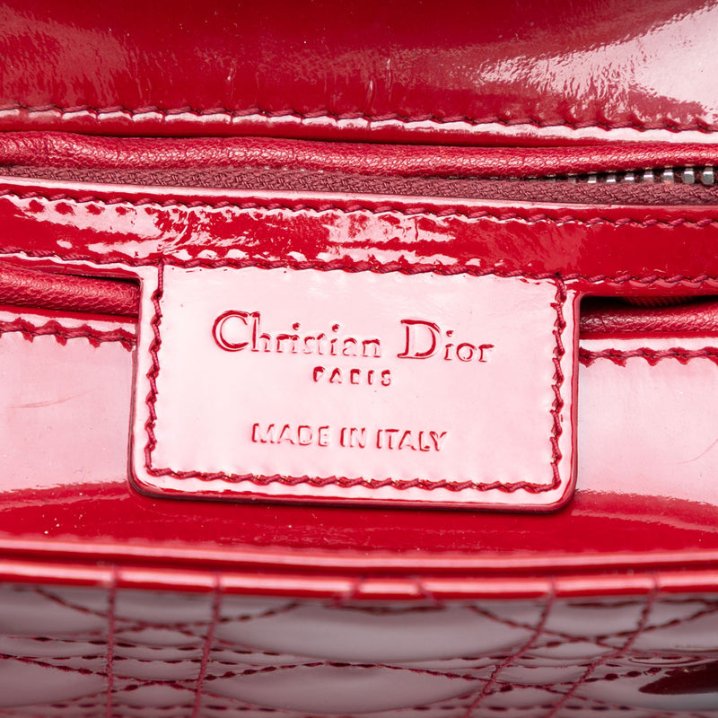 Medium Patent Cannage Lady Dior - Image 6