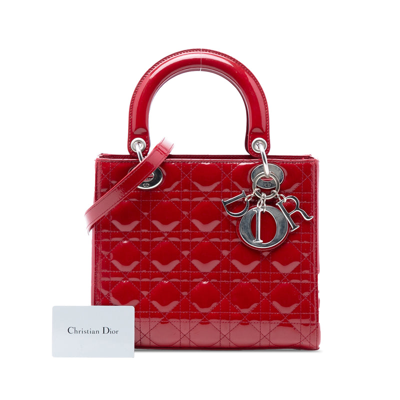 Medium Patent Cannage Lady Dior - Image 9