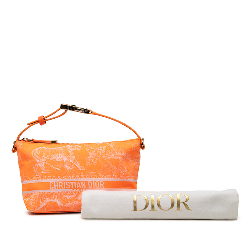Small Technical Fabric Toile de Jouy Reverse DiorTravel Nomad Pouch - Image 8