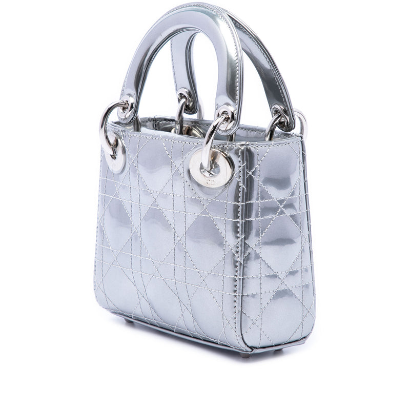 Micro Metallic Patent Cannage Bear Lady Dior - Image 2