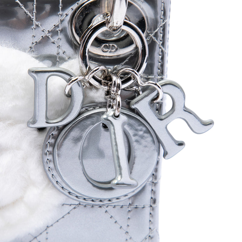 Micro Metallic Patent Cannage Bear Lady Dior - Image 5