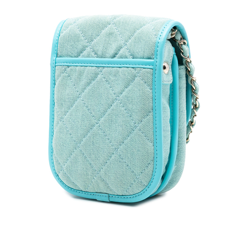 Mini CC Quilted Denim Crossbody - Image 2
