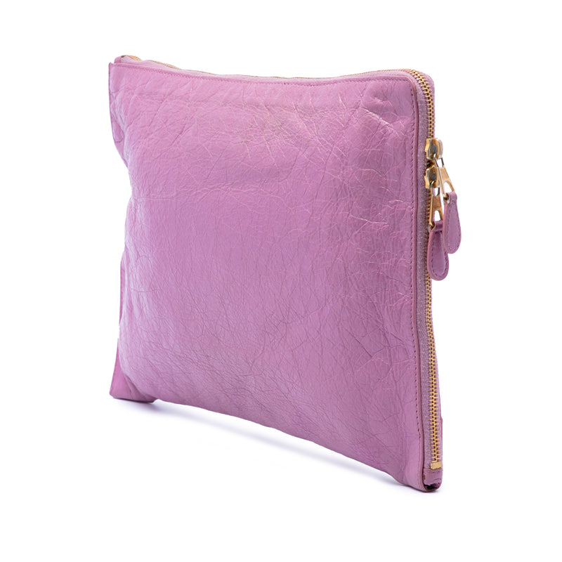 Lambskin Motocross Giant 12 Zip Around Flat Clutch - Image 2