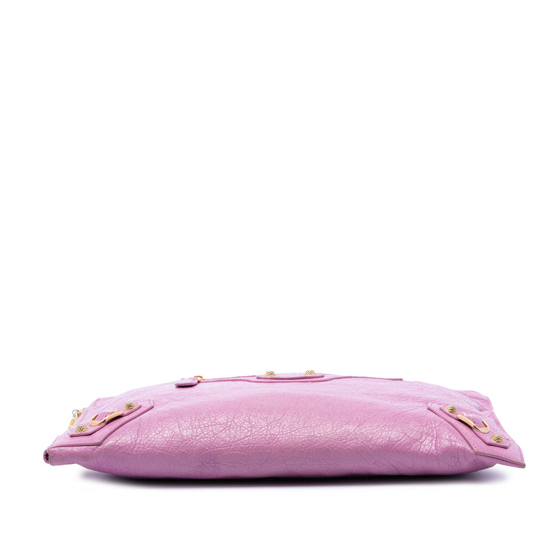 Lambskin Motocross Giant 12 Zip Around Flat Clutch - Image 3