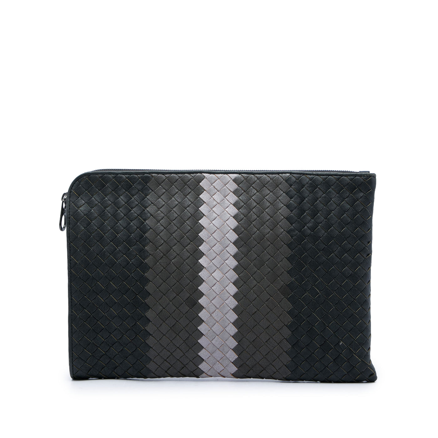 Tricolor Nappa Intrecciato Clutch - Image 1
