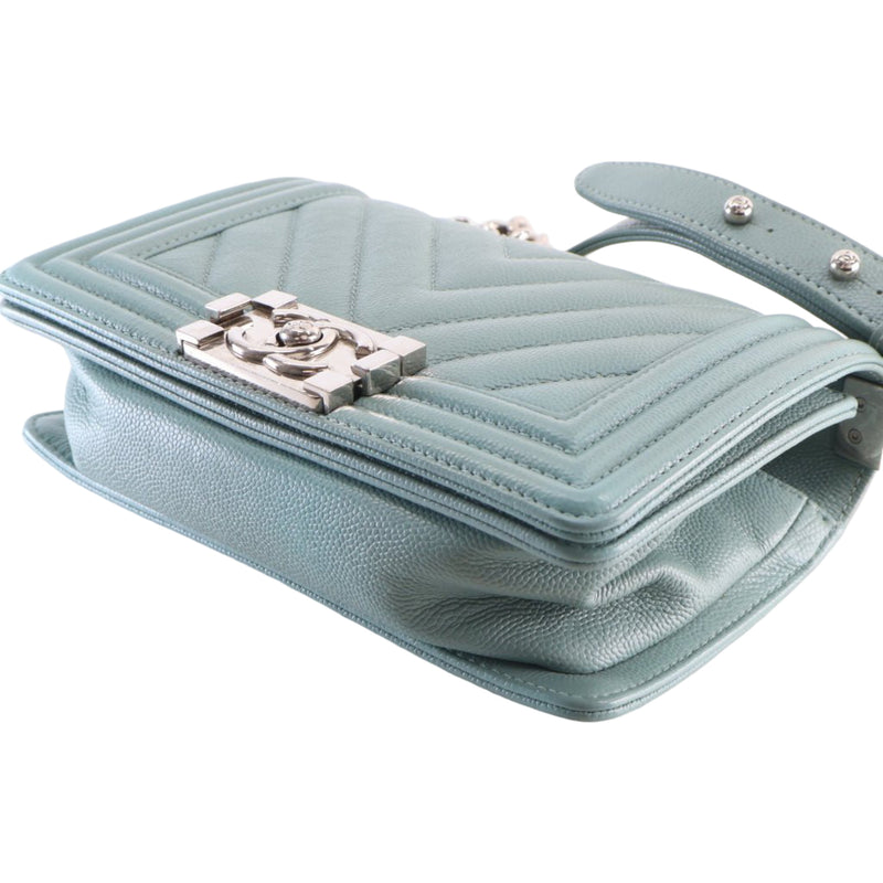 Small Chevron Caviar Boy Flap - Image 10