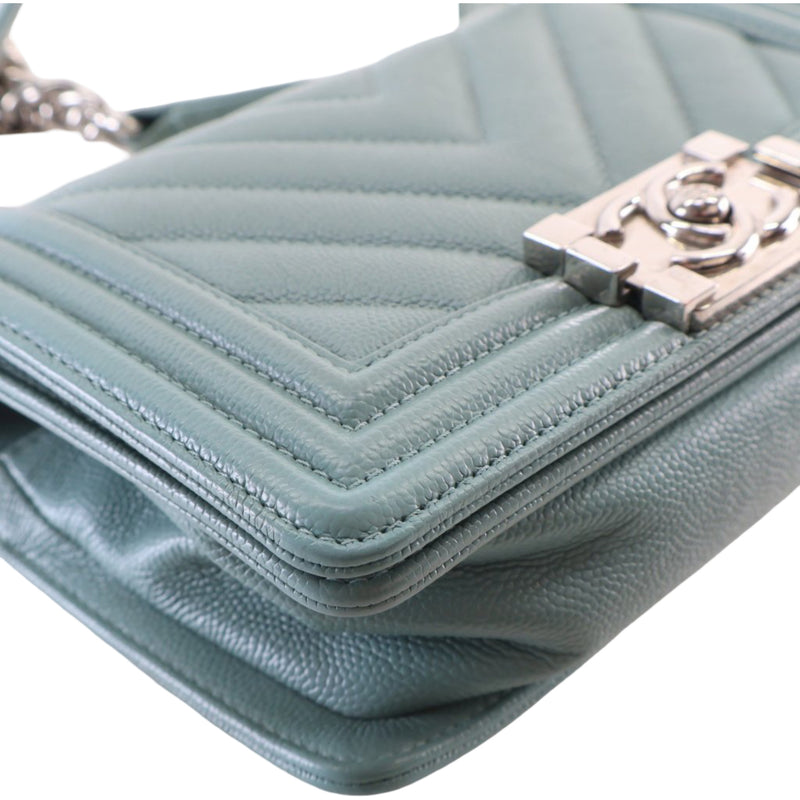 Small Chevron Caviar Boy Flap - Image 12
