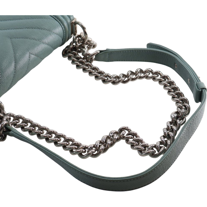 Small Chevron Caviar Boy Flap - Image 14