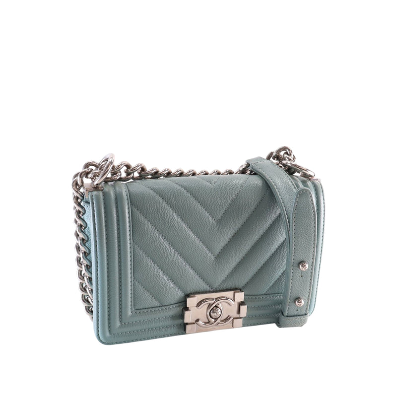Small Chevron Caviar Boy Flap - Image 2