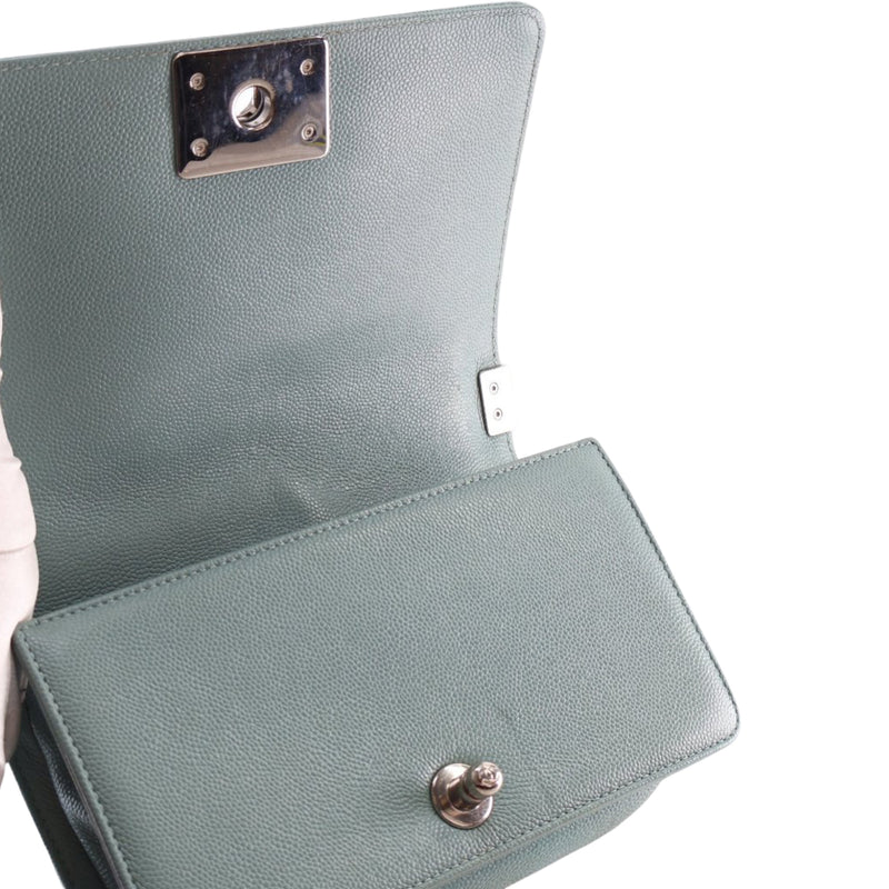 Small Chevron Caviar Boy Flap - Image 7