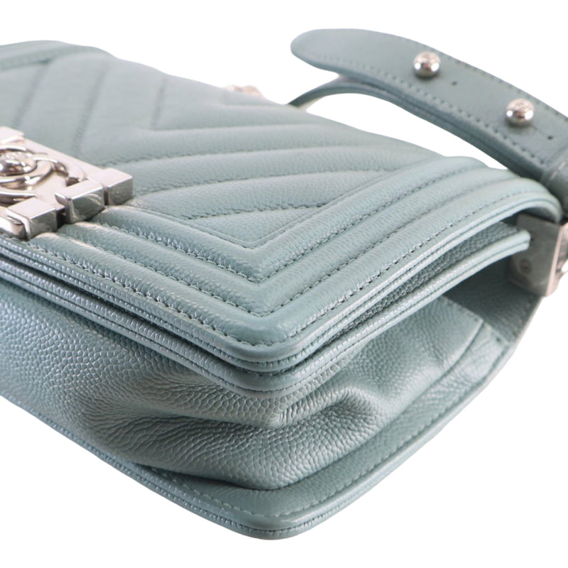 Small Chevron Caviar Boy Flap - Image 9