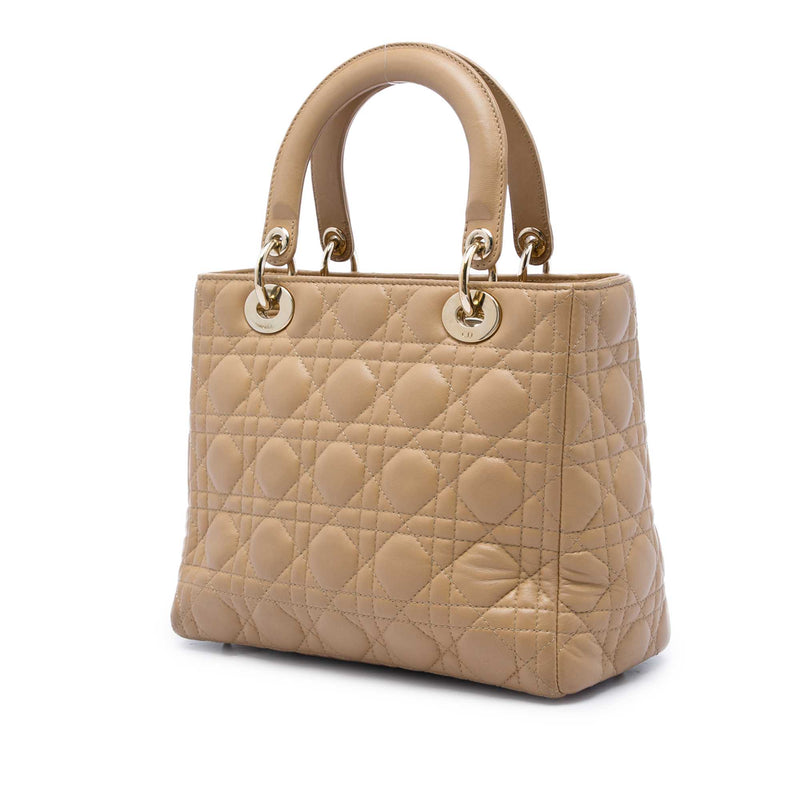 Medium Lambskin Cannage Lady Dior - Image 2