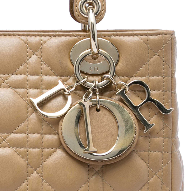 Medium Lambskin Cannage Lady Dior - Image 5