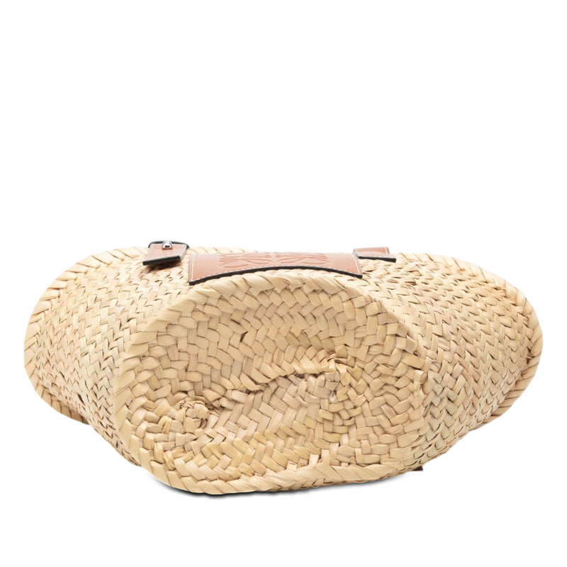 Small Raffia Anagram Basket Tote - Image 3