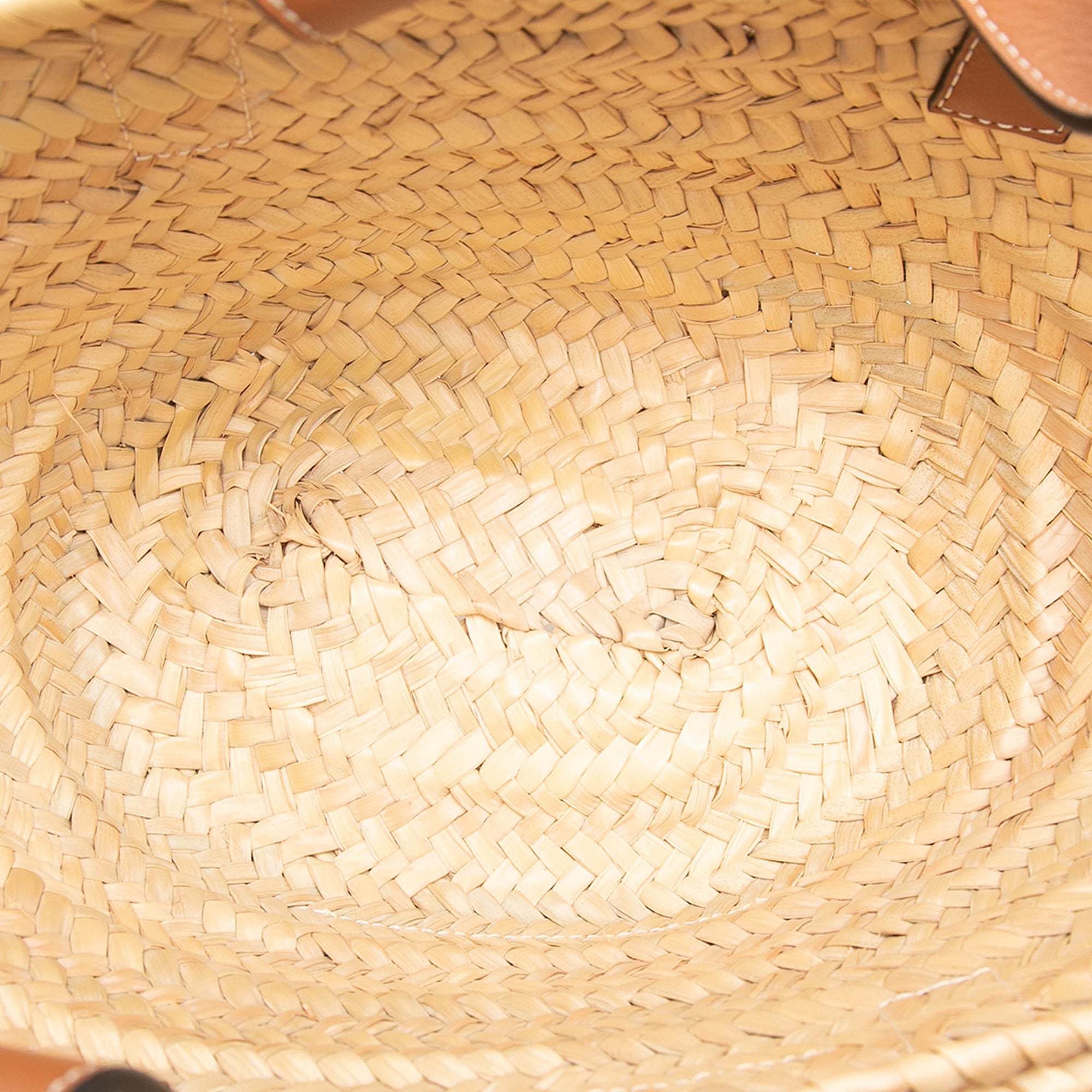 Small Raffia Anagram Basket Tote - Image 4