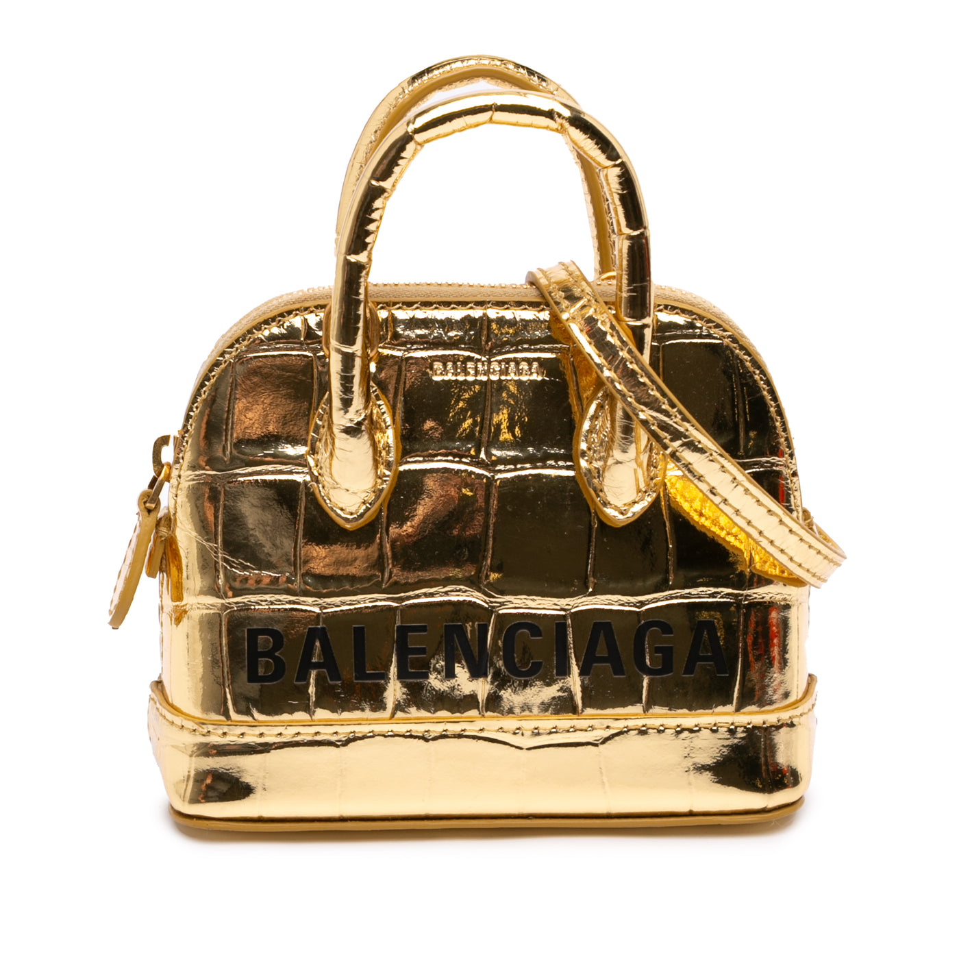 Mini Crocodile Embossed Calfskin Ville Satchel - Image 1