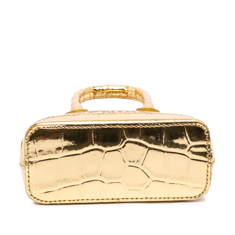 Mini Crocodile Embossed Calfskin Ville Satchel - Image 3