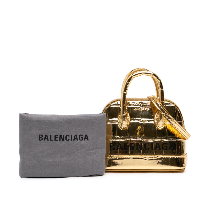 Mini Crocodile Embossed Calfskin Ville Satchel - Image 7