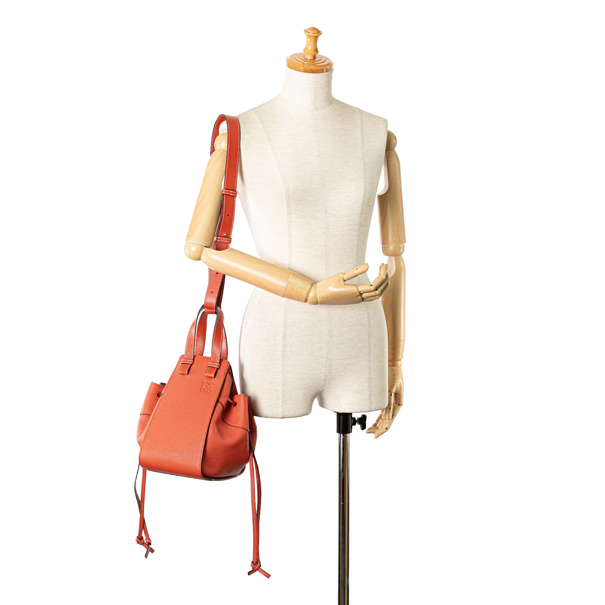 Small Leather Hammock Satchel - Image 8