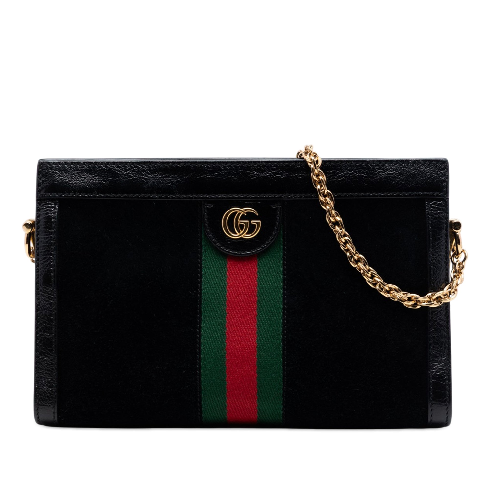 Small Suede Web Ophidia Chain Crossbody - Image 1