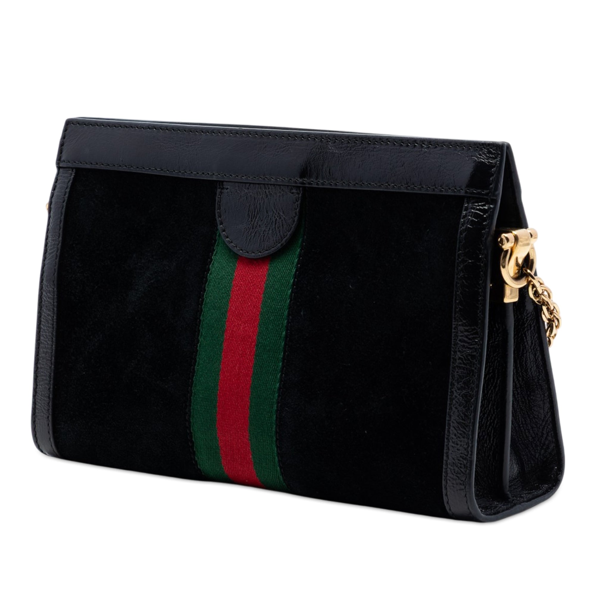 Small Suede Web Ophidia Chain Crossbody - Image 2