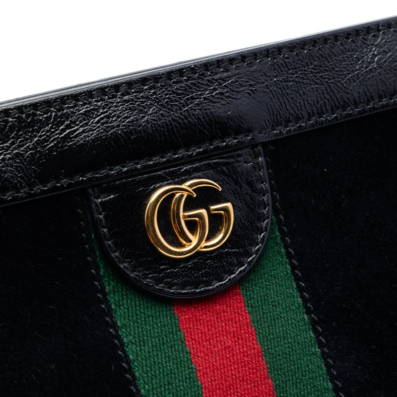Small Suede Web Ophidia Chain Crossbody - Image 5