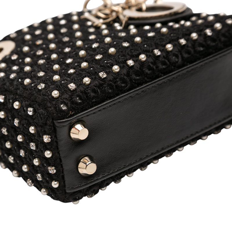 Micro Satin Crystal Embellished Lady Dior - Image 7