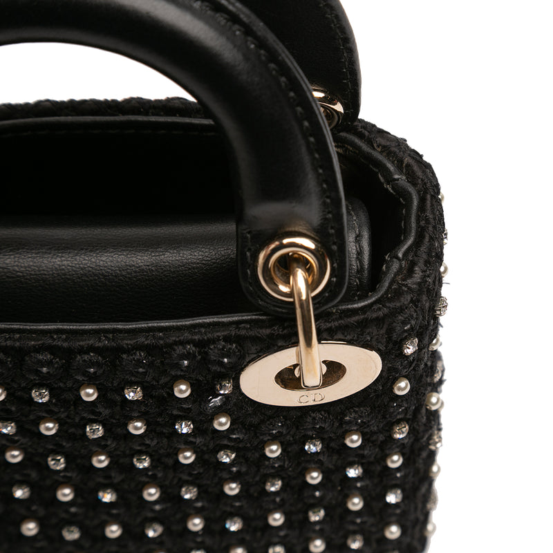Micro Satin Crystal Embellished Lady Dior - Image 9