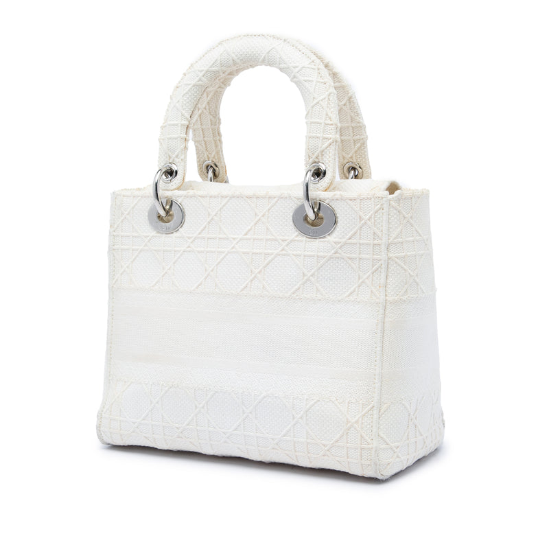 Medium Embroidered Canvas Cannage Lady D Lite - Image 2