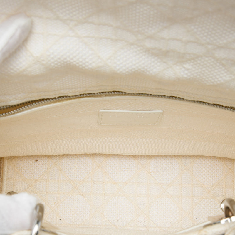 Medium Embroidered Canvas Cannage Lady D Lite - Image 4