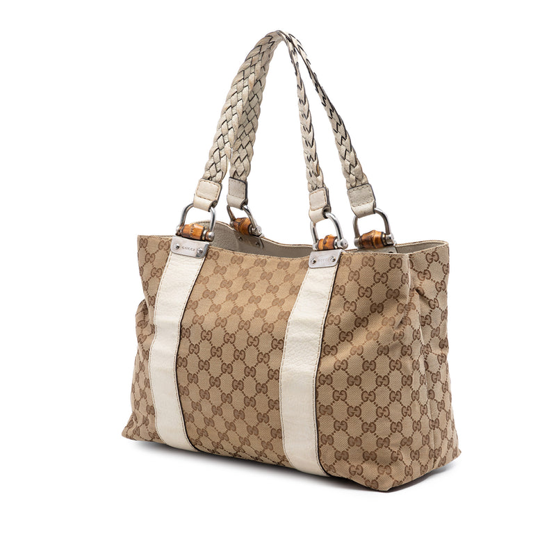 Medium GG Canvas Bamboo Libeccio Tote - Image 2