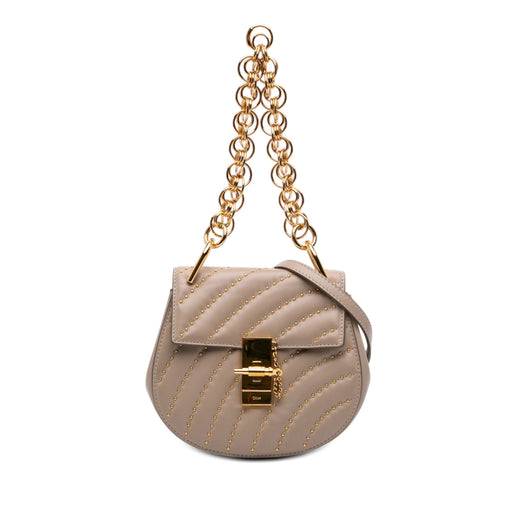 Mini Studded Leather Drew Bijou Satchel - Image 1