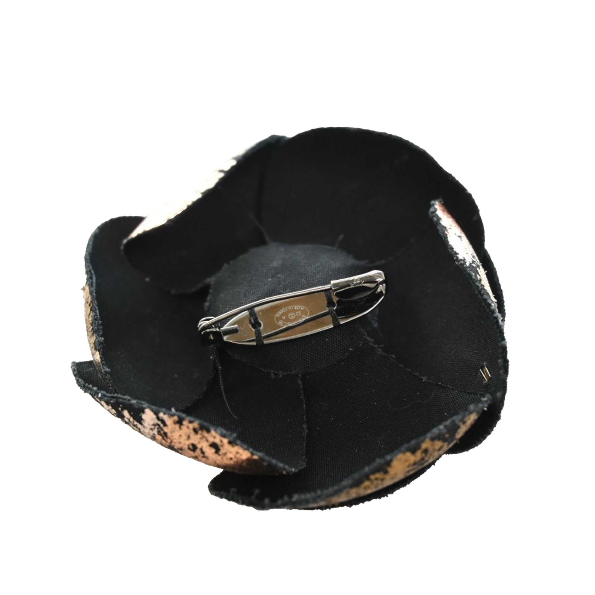 CC Metallic Canvas Camellia Brooch - Image 2