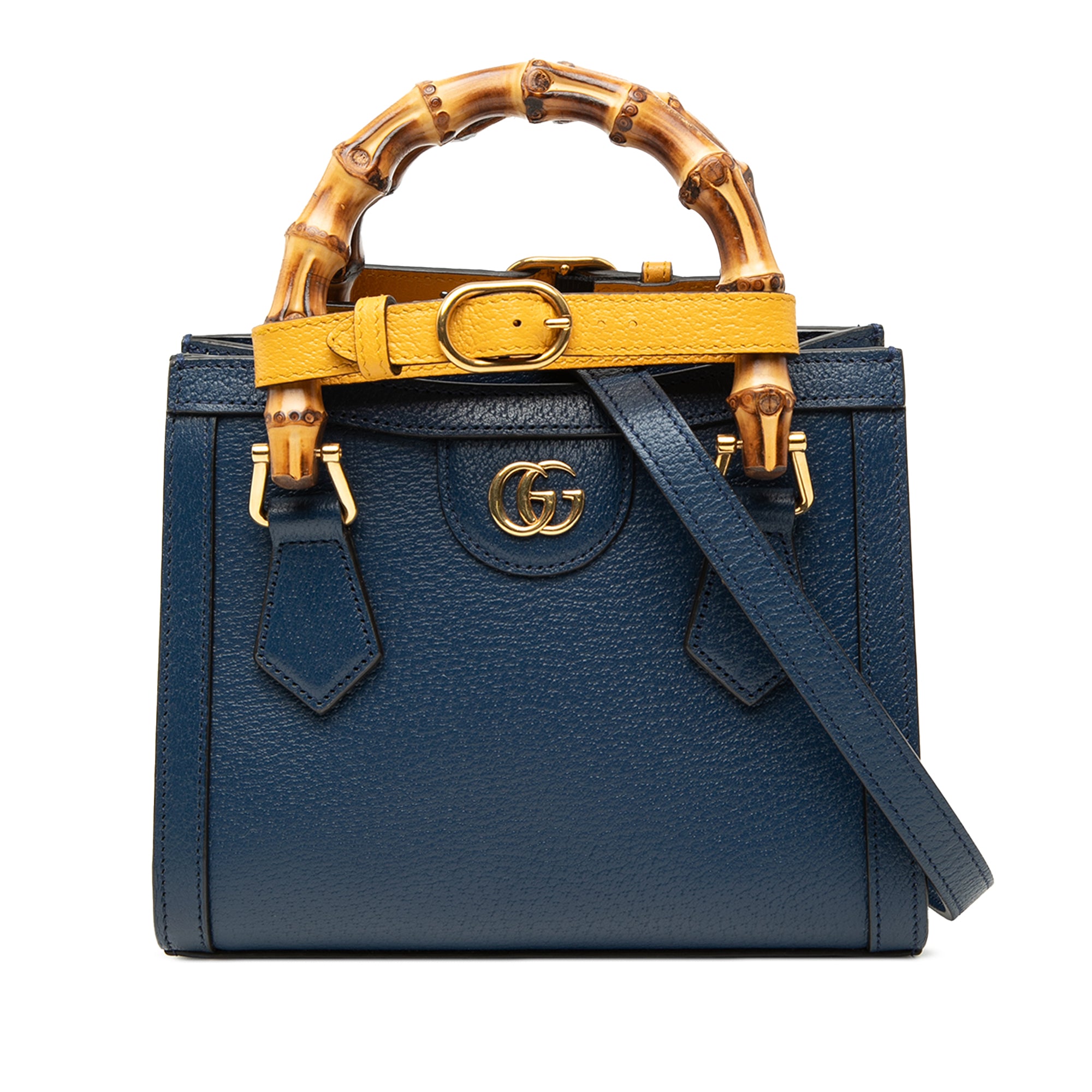 Small Calfskin Bamboo Diana Satchel - Image 1
