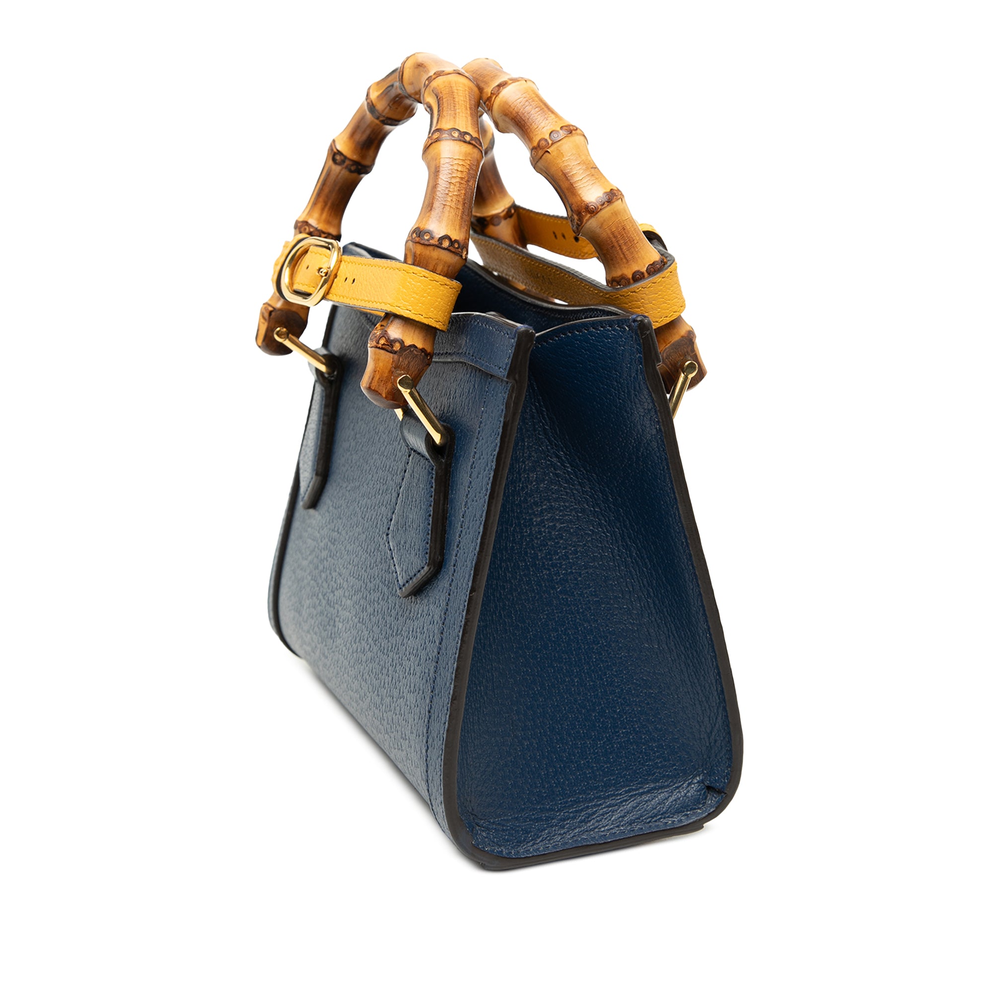 Small Calfskin Bamboo Diana Satchel - Image 2