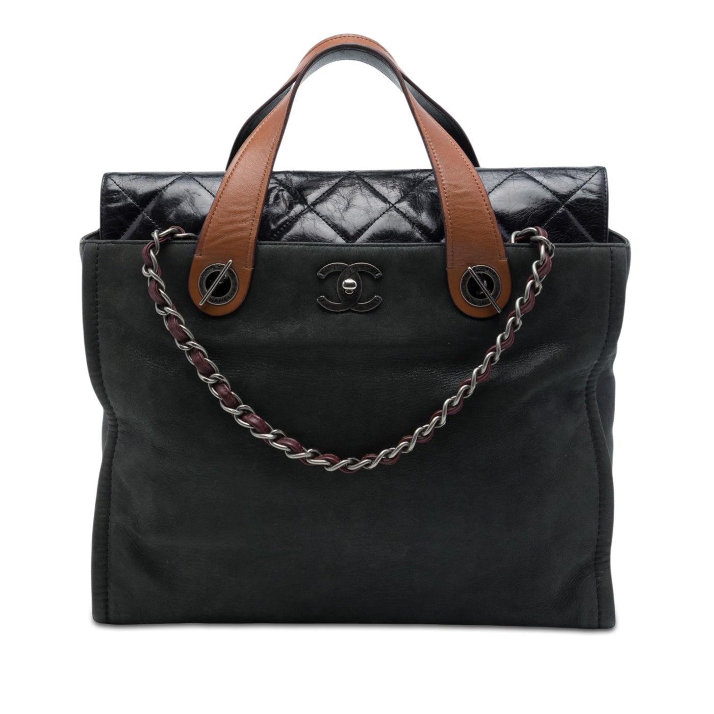Iridescent Calfskin In The Mix Portobello Soft Tote - Image 1