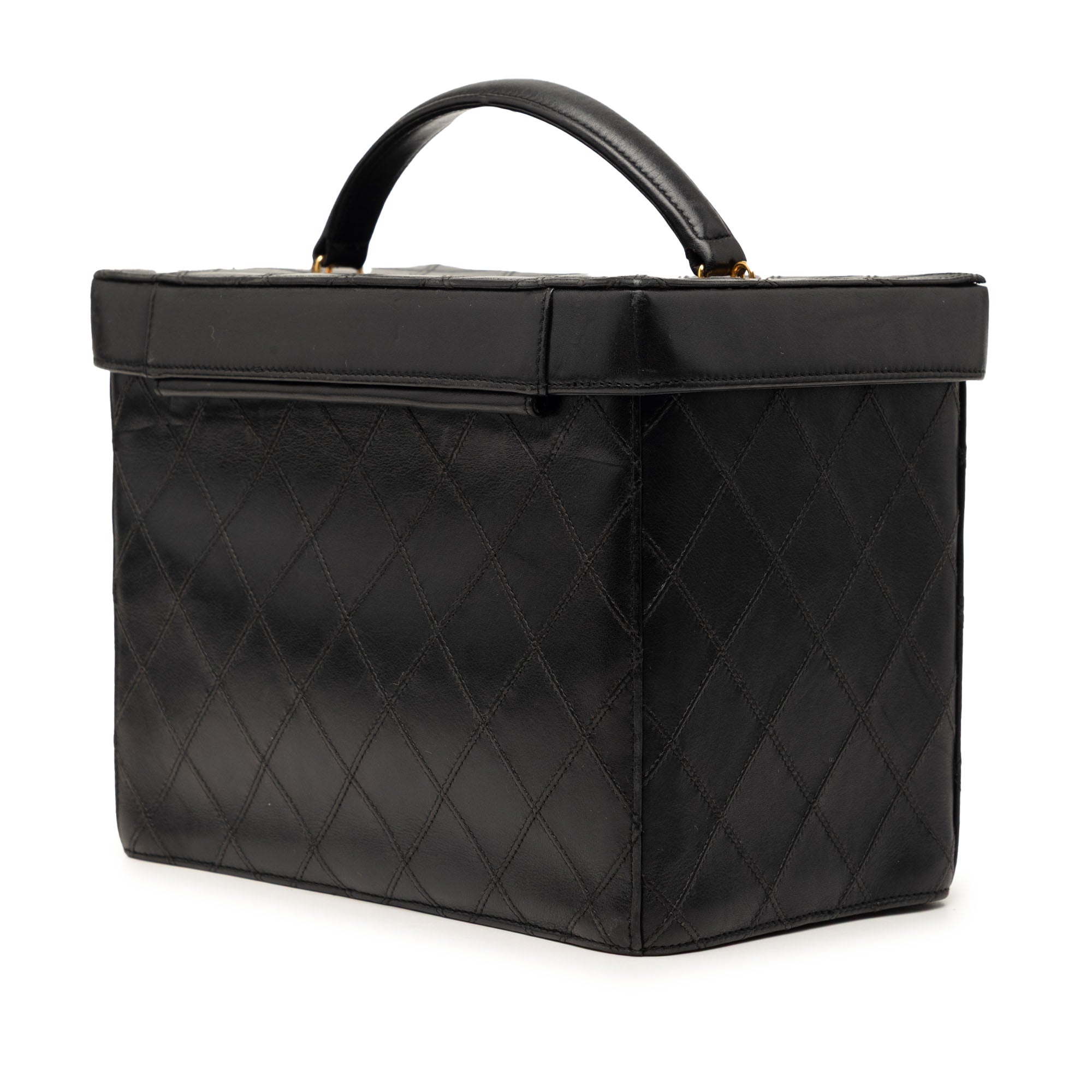 CC Stitched Calfskin Turnlock Vanity Case - Image 2