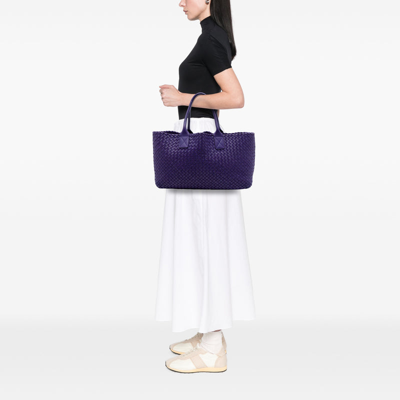 Medium Lambskin Intreccio Cabat Tote - Image 6