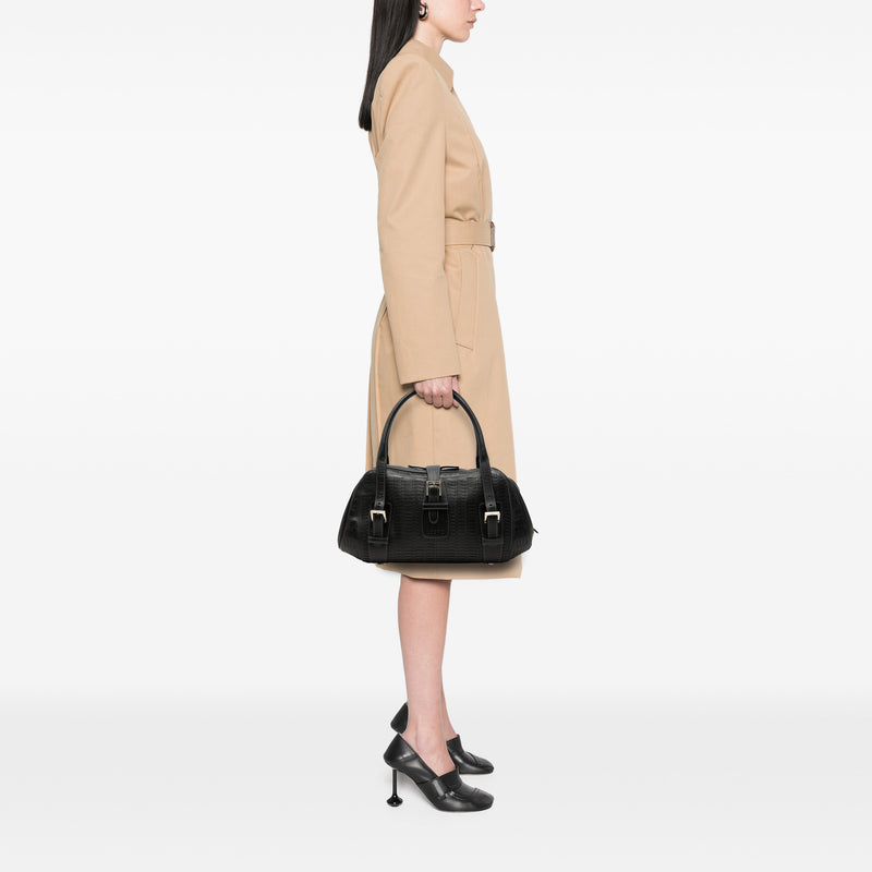 Embossed Leather Senda Handbag - Image 6