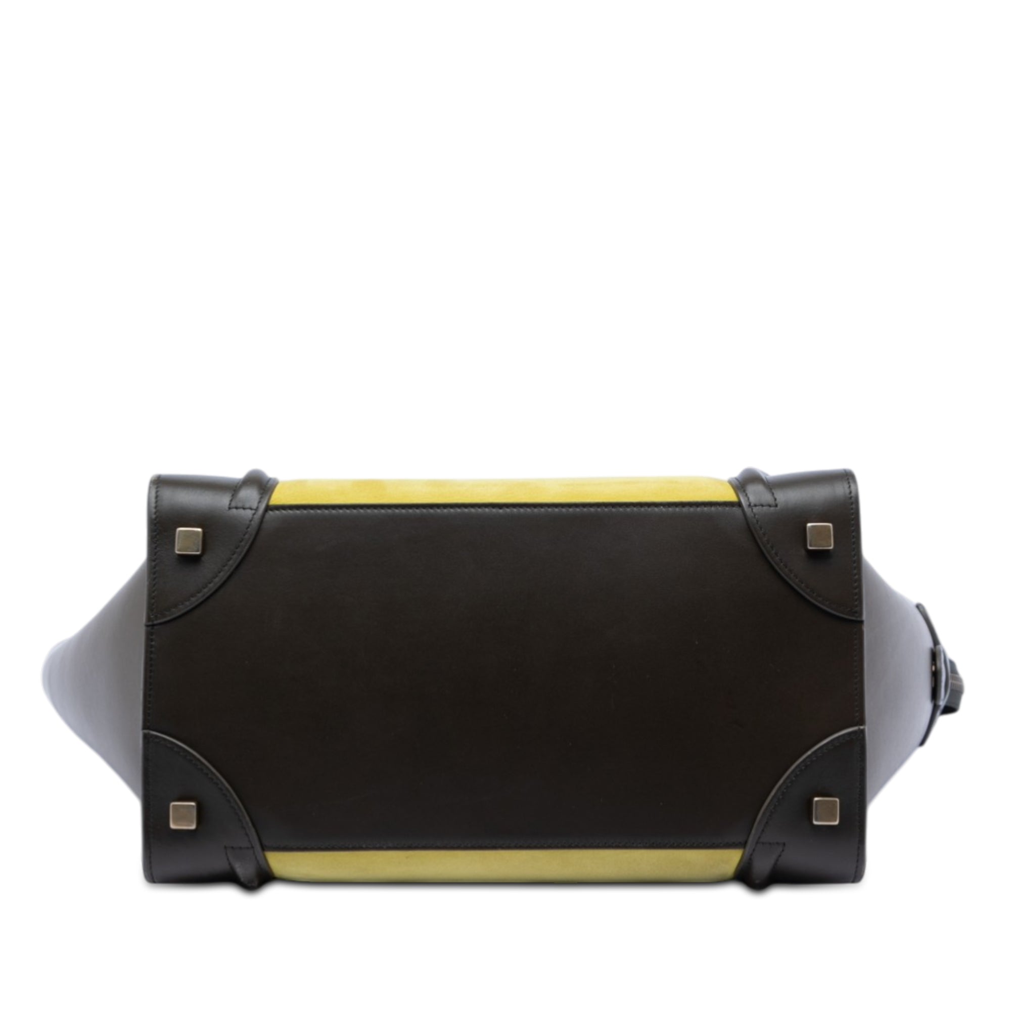 Mini Tricolor Nubuck and Smooth Calfskin Luggage Tote - Image 3