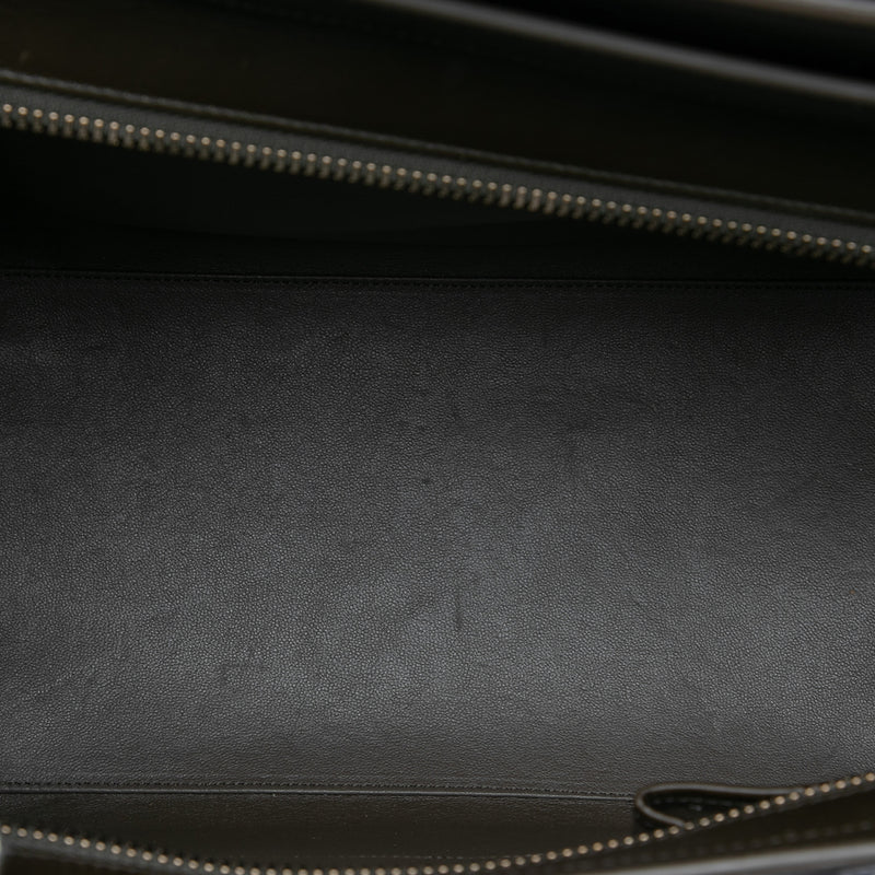 Mini Tricolor Nubuck and Smooth Calfskin Luggage Tote - Image 4