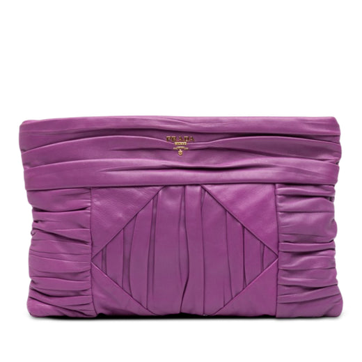 Pleated Nappa Clutch - Image 1