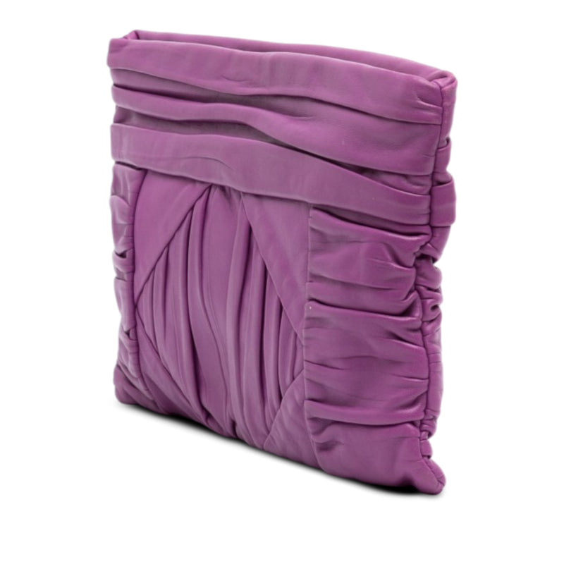 Pleated Nappa Clutch - Image 2